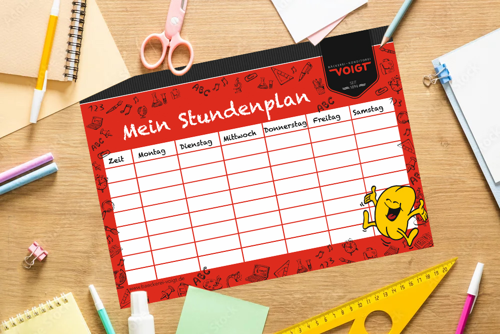 Drucksachen Stundenplan