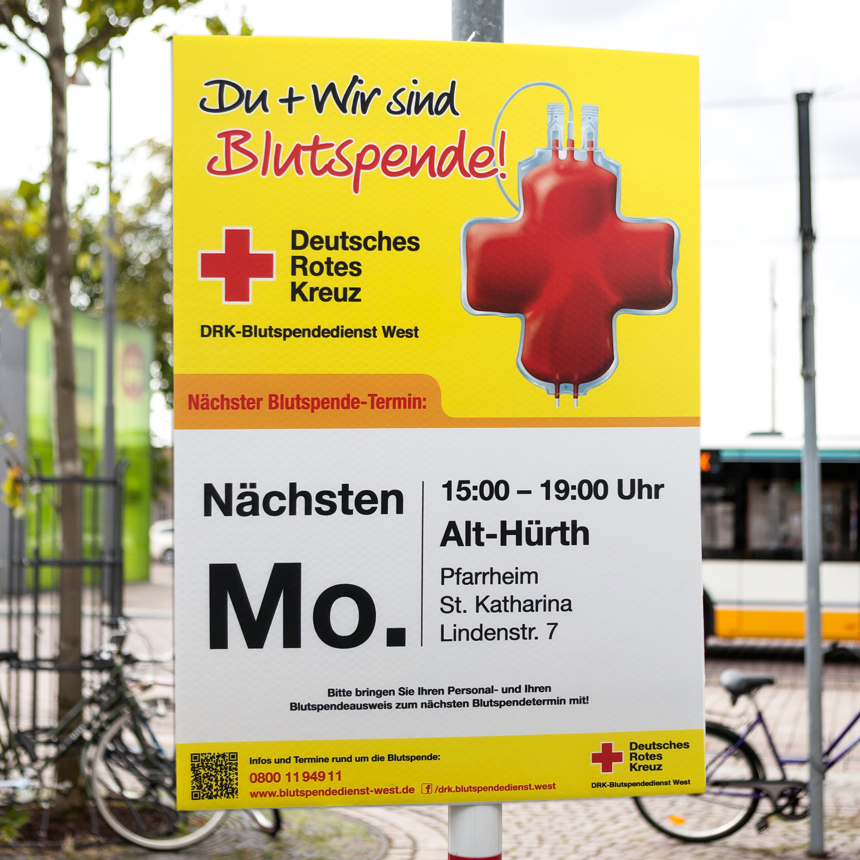 Hohlkammerplatte Blutspende