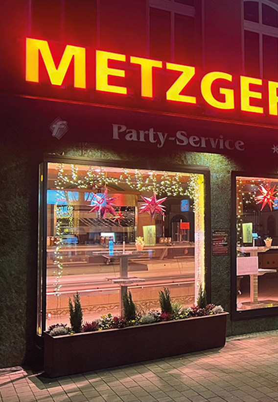 Leuchtbuchstaben für Metzgerei in Swisttal