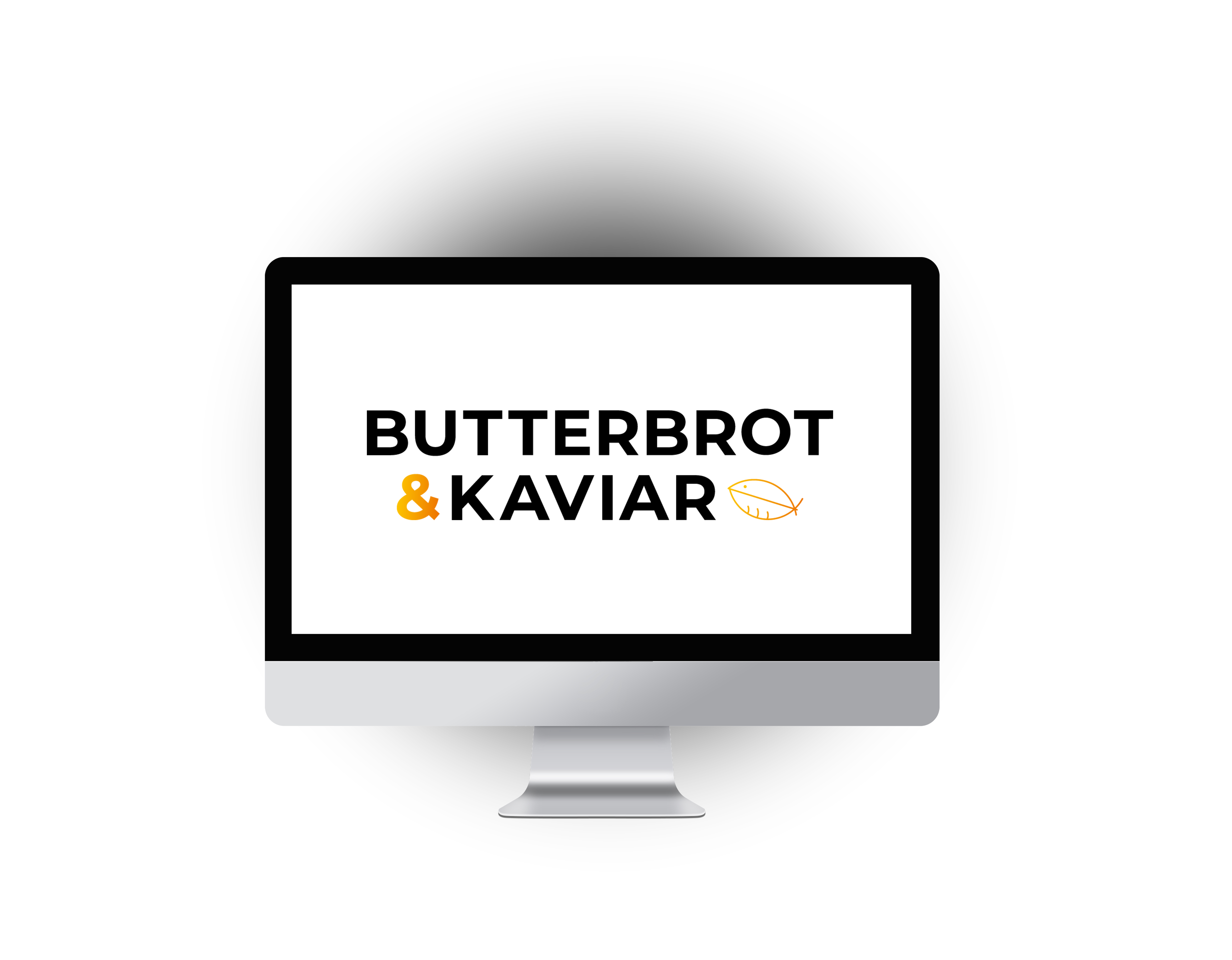 Butterbrot&Kaviar-Logogestaltung am Monitor 