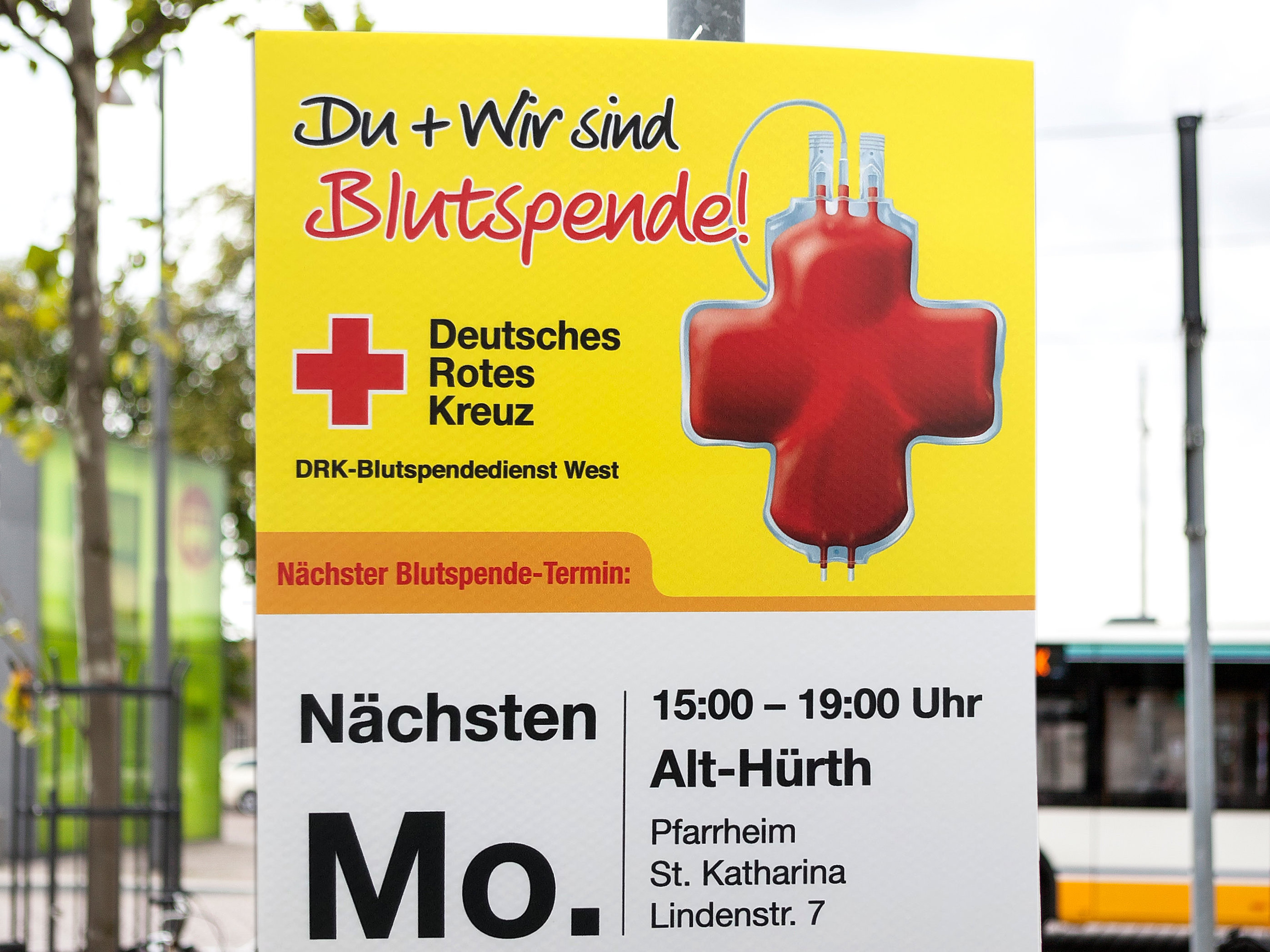 Hohlkammerplatte Blutspende