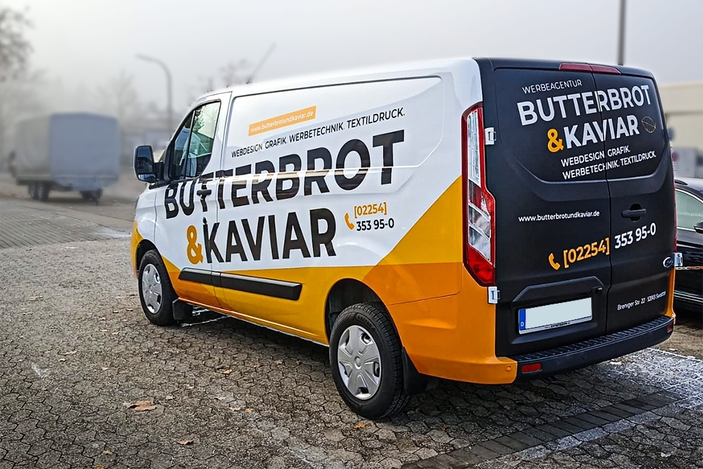 Fahrzeugbeschriftung | Butterbrot und Kaviar - Werbeagentur